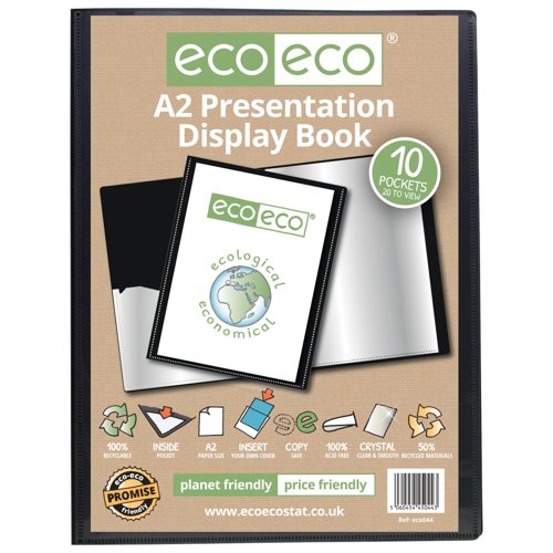 Eco Eco A5 50% Recycled Presentation Display Book with 40, A4 50% Recycled Presentation Display Book with 40, A4 50% Recycled Presentation Display Book with 10, A2 50% Recycled Presentation Display Book with 10, A4 50% Recycled Presentation Display Book with 20, A5 50% Recycled Presentation Display Book with 60, A4 50% Recycled Presentation Display Book with 60, A4 50% Recycled Presentation Display Book with 40 Clear, A4 50% Recycled Presentation Display Book with 60 Clear, A5 50% Recycled Presentation D...