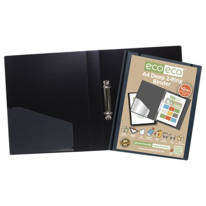 Eco Eco A4 95% Recycled Presentation Deep Ring Binder - Single