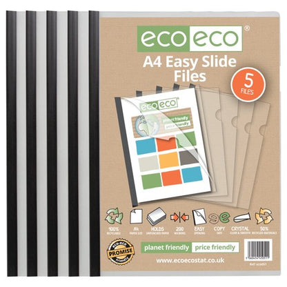 Eco Eco A4 50% Recycled Bag 5 Easy Slide Files - Single
