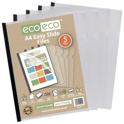 Eco Eco A4 50% Recycled Bag 5 Easy Slide Files - Single