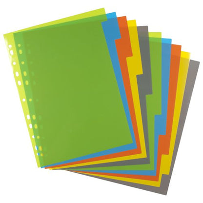 Eco Eco A4 50% Recycled Index File Dividers - 1 Set of 5, 10