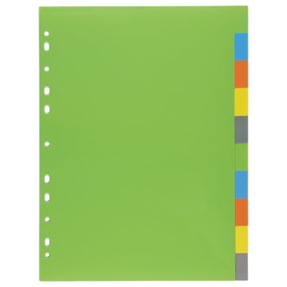 Eco Eco A4 50% Recycled Index File Dividers - 1 Set of 5, 10