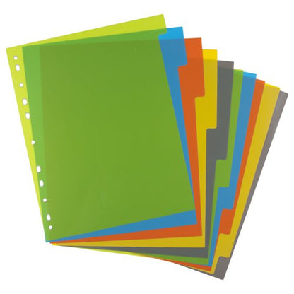 Eco Eco A4 50% Recycled Wide Index File Dividers - 1 Set of 5, 10