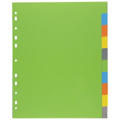 Eco Eco A4 50% Recycled Wide Index File Dividers - 1 Set of 5, 10
