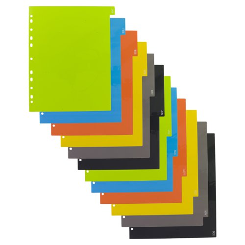 Eco Eco A4 50% Recycled January - December Wide Index File Dividers - 1 Set