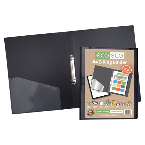Eco Eco A4 95% Recycled Presentation 2 Ring Binder - Single