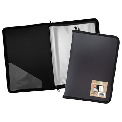Eco Eco A5, A4 50% Recycled Display Book with 30 Zipped Pockets  - Single