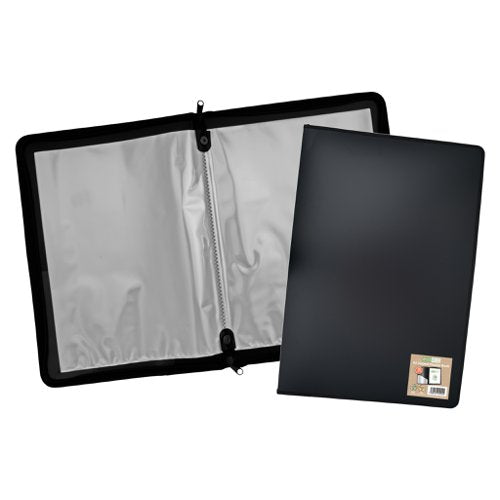 Eco Eco A2 50% Recycled  Display Book with 30 Zipped Pockets - Single