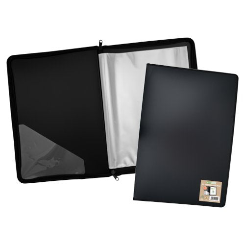 Eco Eco A2 50% Recycled  Display Book with 30 Zipped Pockets - Single