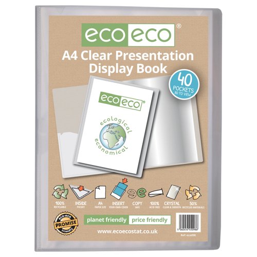 Eco Eco A5 50% Recycled Presentation Display Book with 40, A4 50% Recycled Presentation Display Book with 40, A4 50% Recycled Presentation Display Book with 10, A2 50% Recycled Presentation Display Book with 10, A4 50% Recycled Presentation Display Book with 20, A5 50% Recycled Presentation Display Book with 60, A4 50% Recycled Presentation Display Book with 60, A4 50% Recycled Presentation Display Book with 40 Clear, A4 50% Recycled Presentation Display Book with 60 Clear, A5 50% Recycled Presentation D...