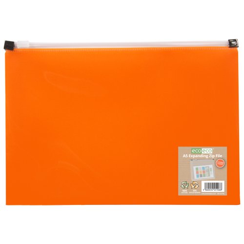 A5 50% Recycled Expanding Zip File - Single