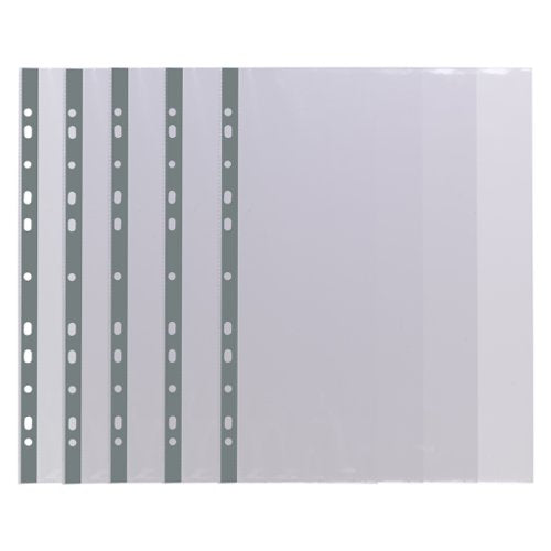 A4 100% Recycled Premier Multi Punched Pockets - Pack of 50