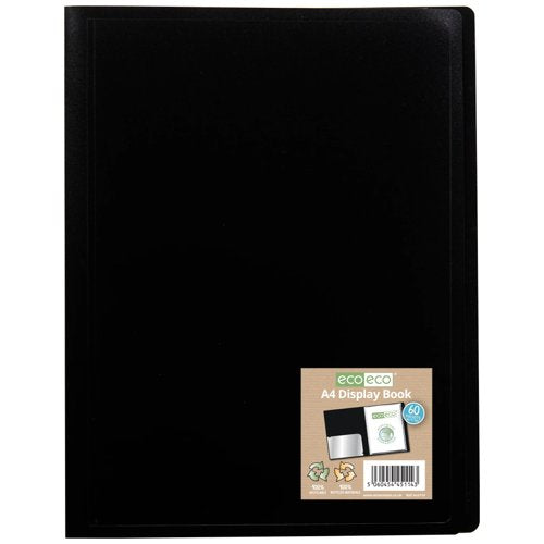 A4 100% Recycled Flexicover Display Book with 60, 80, 100 Pockets - Single