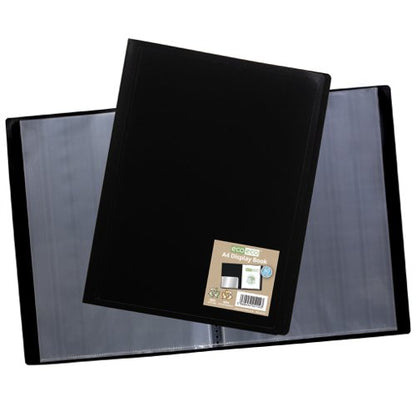 A4 100% Recycled Flexicover Display Book with 60, 80, 100 Pockets - Single