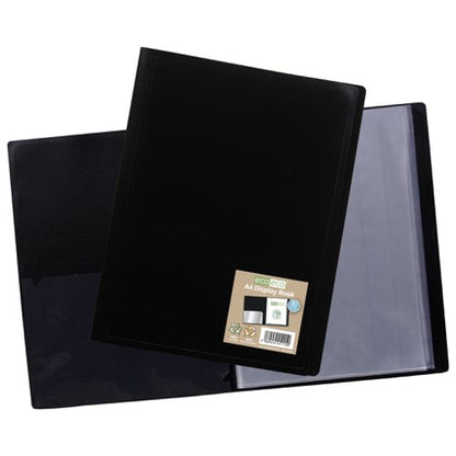 A4 100% Recycled Flexicover Display Book with 60, 80, 100 Pockets - Single