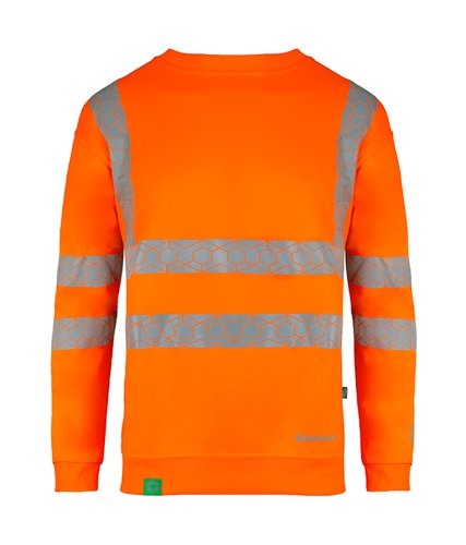 Envirowear Hi-Vis Sweatshirt Orange 3Xl, 4Xl, 5Xl, M, Xl, Xxl