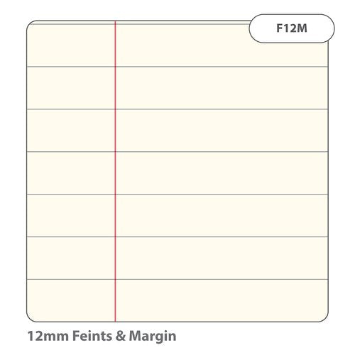 RHINO A4 Special Exercise Book 48 Page, Light Blue with Tinted Cream Paper, F12M (Pack of 10, S10 (Pack of 50)