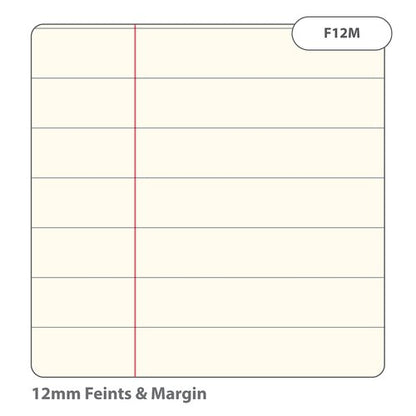 RHINO A4 Special Exercise Book 48 Page, Light Blue with Tinted Cream Paper, F12M (Pack of 10, S10 (Pack of 50)