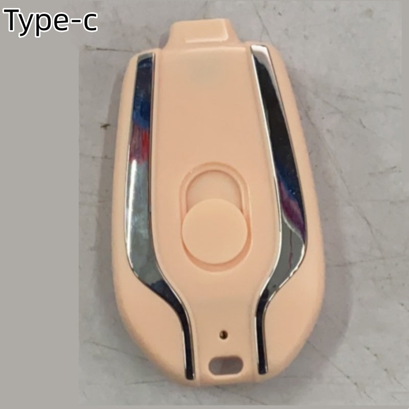 1500mAh Mini Power Emergency Pod Keychain Charger With Type-C Iphone and Android
