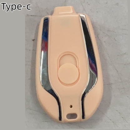1500mAh Mini Power Emergency Pod Keychain Charger With Type-C Iphone and Android