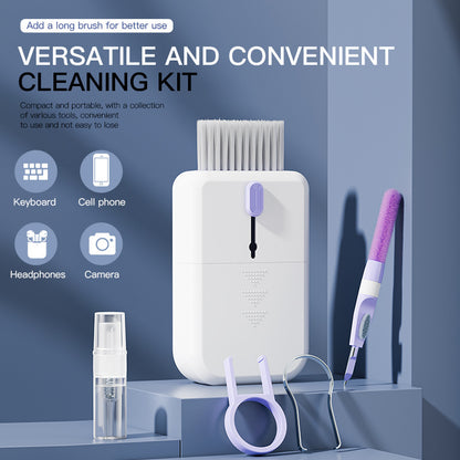 Portable 11 In 1 Multifunctional Cleaning Kit Computer Keyboard Cleaner Phone Screen Clean Tools Earphone Clean Brush With Storage Box