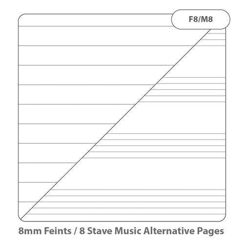RHINO 8 x 6.5 Music Book 48 Page, Light Blue, F8/M8 (Pack of 100, 10)