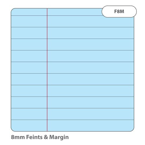 RHINO A4 Special Exercise Book 48 Page, Yellow with Tinted Blue Paper, F8M, S10 (Pack of 50)