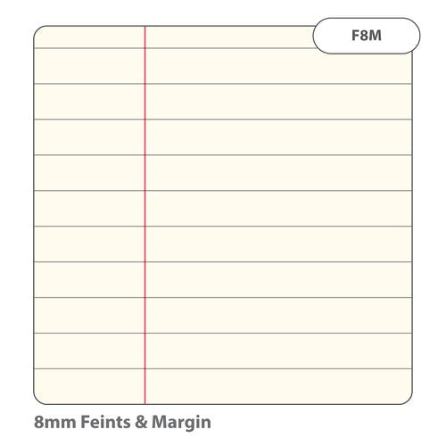 RHINO A4 Special Exercise Book 48 page, Red with Cream Tinted Paper, F8M (Pack of 10, 50)