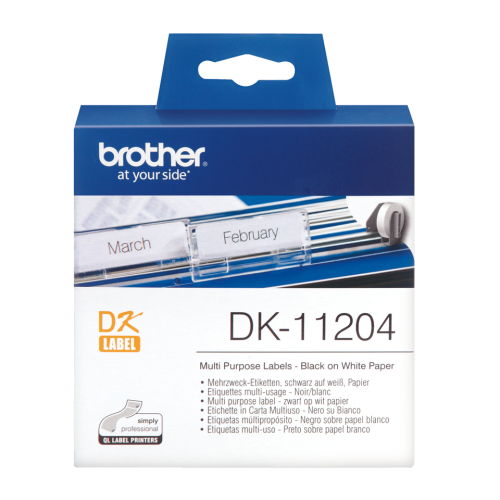 Brother DK11204 Multi Purpose Label Roll 17mmx52mm 400