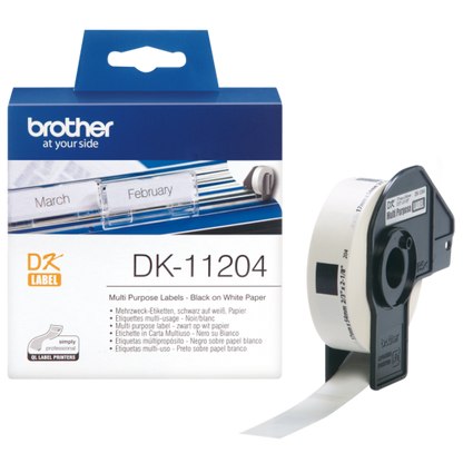 Brother DK11204 Multi Purpose Label Roll 17mmx52mm 400