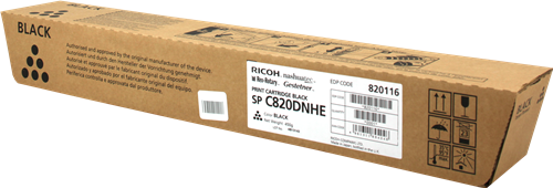 OEM Ricoh SPC820DN Black Toner Ctg 820116 821058