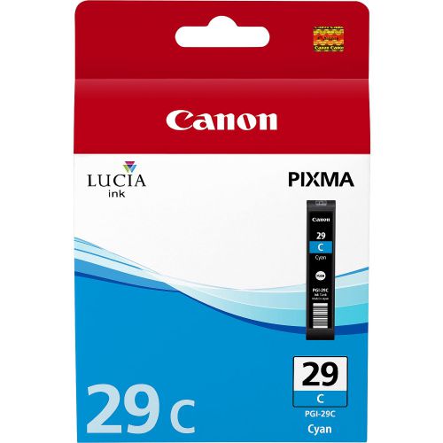 OEM Canon 4873B001 PGI-29C Ink Cartridge Cyan 1940 Photos 36ml