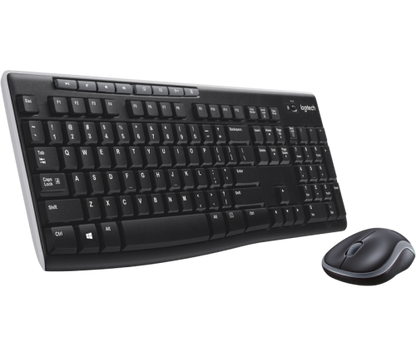 Logitech Wireless Combo MK270 Keyboard Mouse included USB Qwerty English Black