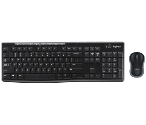 Logitech Wireless Combo MK270 Keyboard Mouse included USB Qwerty English Black