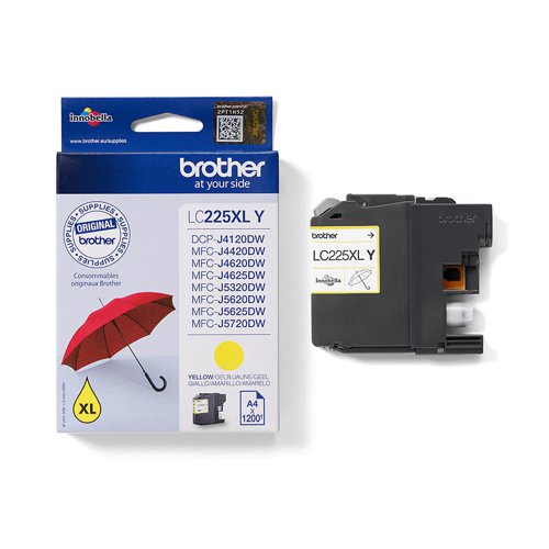 OEM Brother LC225XLY Yellow Original High Capacity Ink Cartridge