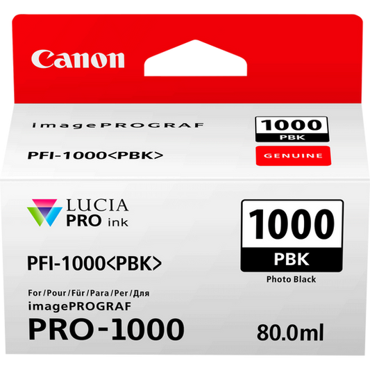 Canon 0545C001 PFI-1000MBK ink cart MATT BLACK