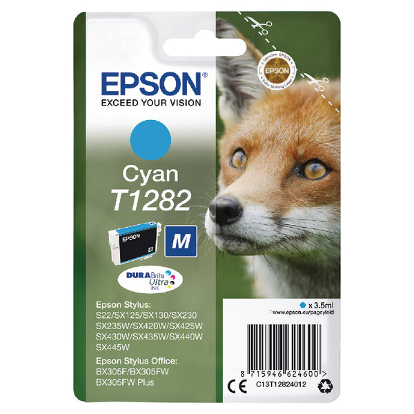 OEM Epson C13T12814012 (T1281) Ink Cartridge Black 170 Pages 5.9ml