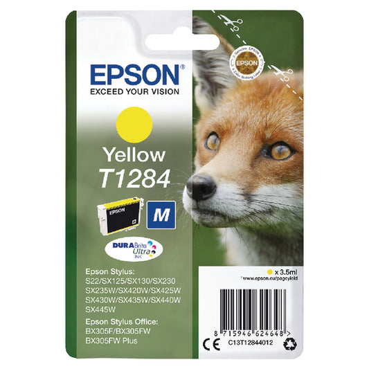 OEM Epson C13T12834012 (T1283) Ink Cartridge Magenta 140 Pages 3.5ml