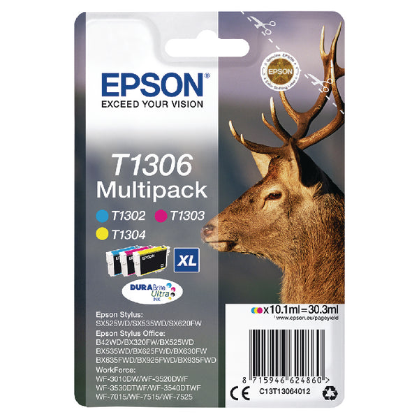 Epson C13T13044012 (T1304) Ink Cartridge Yellow XL 1005 Pages 10.1ml