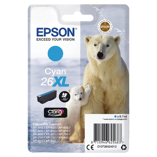 Epson C13T26314012 (26XL) Ink Cartridge Foto Black High Capacity XL 400 Pages 400 Photos 8.7ml