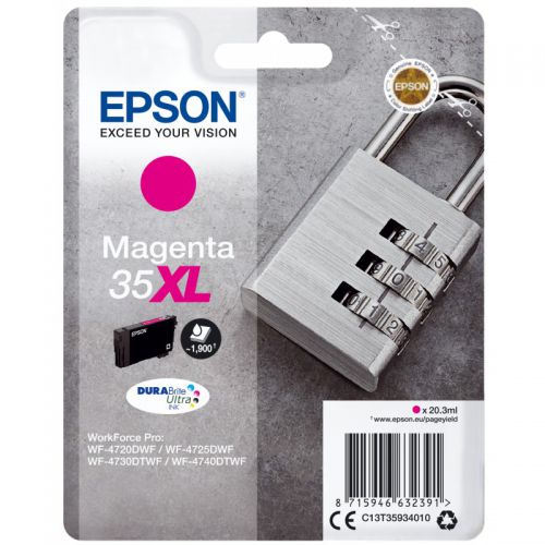 Epson C13T35934010 (35XL) Ink Cartridge Magenta High Capacity 1.9K Pages 20.3ml
