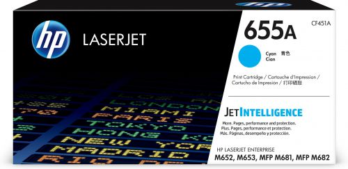 HP CF451A 655A Toner Cartridge Cyan 10.5K HP LaserJet M 652/681