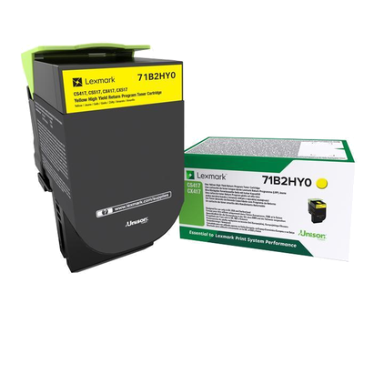 OEM Lexmark 71B2HY0 Yellow 3500 Pages Original Toner