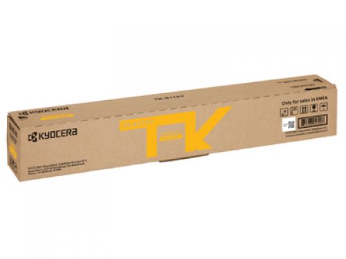 OEM Kyocera TK8115Y Yellow 6000 Pages Original Toner 1T02P3ANL0