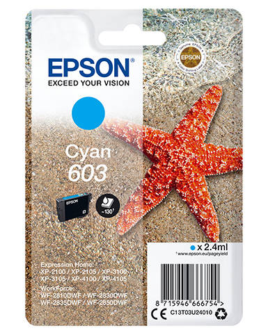 OEM Epson 603 Black Original Ink Cartridge C13T03U14010