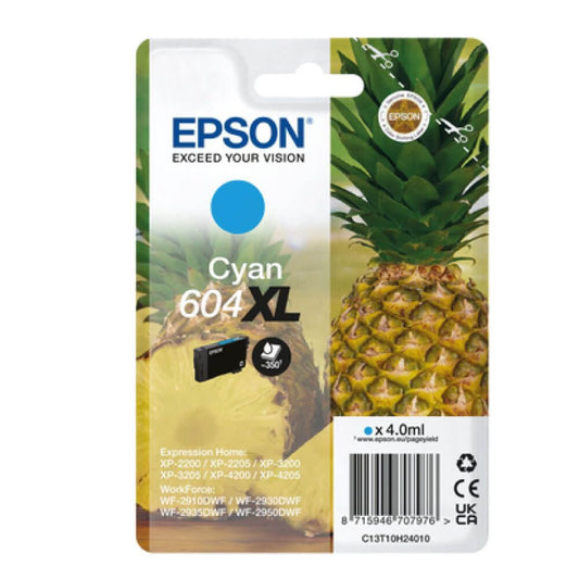 OEM Epson 604XL High Capacity Black Original Ink Cartridge C13T10H14010 500 Pages