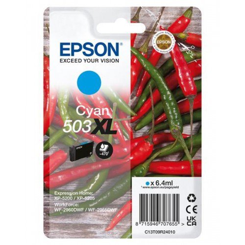 OEM Epson C13T09R14010 503XL Ink Cartridge Black High Capacity 550 Pages 9.2ml