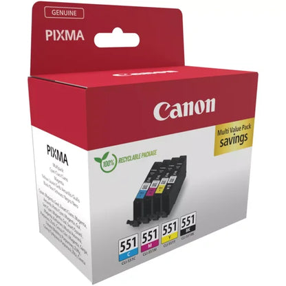OEM Canon CLI-551 BK/C/M/Y Multipack Original Ink Cartridge