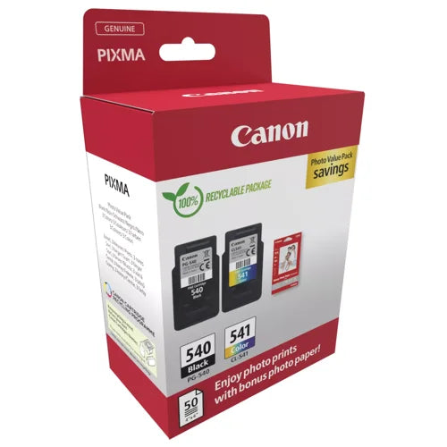 OEM Canon PG-540/CL-541 Original Multipack Ink Cartridges & Photo Paper (5225B013)