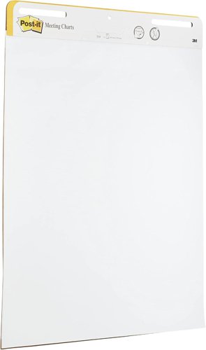 Post-it Super Sticky Self Stick Meeting Chart 559P-3, White, 63.5 cm x 76.2 cm, Promo Pack, 2 + 1 FREE Pads/Pack, 100% PEFC SGSCH-PEFC-COC-110078